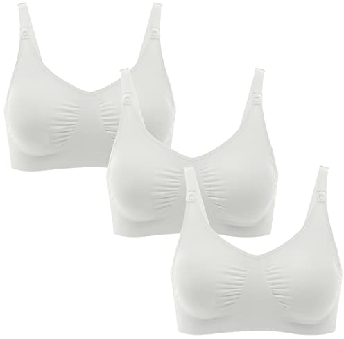 Medela Damen Pregnancy and Nursing Bra (3er Pack), Weiß, M