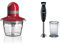Bosch MMR08R1GB Mini Chopper, 400 W, 0.8 Litre - Red & CleverMixx MSM2610BGB Hand Blender, 600 W - Black & Anthracite