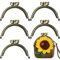 5pcs Fermoir de porte-monnaie, Kiss fermoir serrure,Fermoir de sac vintage, per fabbricazione di borse DIY (Bronze 1)