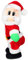 Twerking Babbo Natale, musical animato di Natale Babbo Natale figura contorta hip danza hip danza divertenti giocattolo elettrico decorazioni di natale per bambini agitare l'anca Babbo Natale