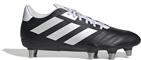 adidas Kakari Elite - Stivali da rugby da uomo, morbidi, Nero argento, 40 2/3 EU