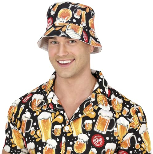FIESTAS GUIRCA | Chapeau Bière pour Fêtes (Taille Unique) - Accessoire Amusant pour Enterrements de Vie de Garçon et Saint-Patrick - Idéal pour Fêtes de Bière - Adulte Unisexe - Jaune Noir
