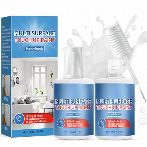 Allony Pintura Bañera Esmalte, Pintura para Bañera Blanca, Esmalte Bañera Blanco Repara Pequeños Defectos y Rayones en Bañeras Azulejos Lavabos Muebles -2 Botellas