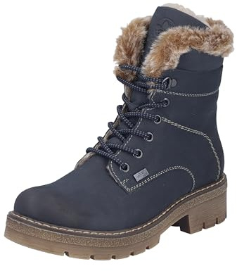 Rieker Bottes à lacets Y8140 pour femme - Bleu - Pointure 39 EU, bleu, 39 EU