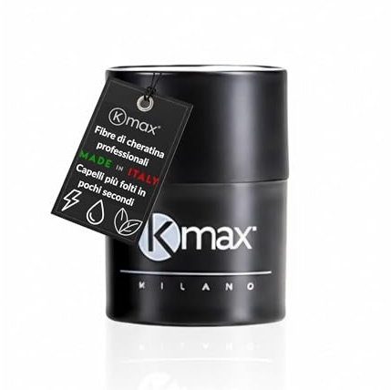 Kmax Fibre Cheratina per Capelli 5 gr, Polvere volumizzante Capelli naturale Infoltimento immediato, Fibre Capelli per coprire le Calvizie - Formato Try Me - Castano scuro