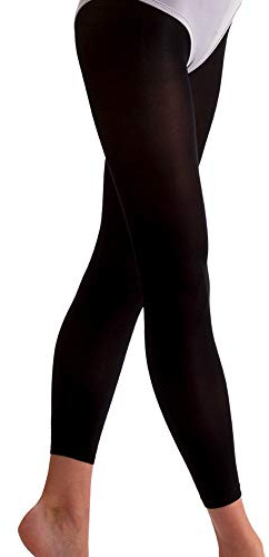 Silky Childrens Girls Essentials Footless Ballet Tights (11-13 Years) (Black)