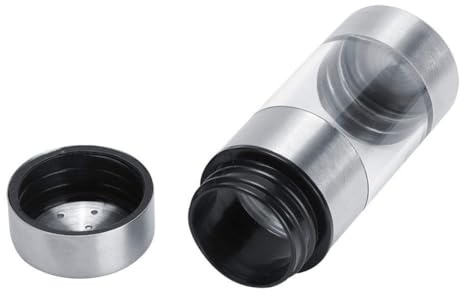 Sale Pepe Saliera E Pepiera Tavolo Vetro Bottiglia per Pepe Sale Condimento Vaso Condimento Vaso per Cucina Domestica Barbecue,Inox Acciaio