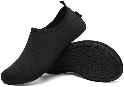 SAGUARO Chaussures Aquatiques Homme Chaussures d'eau Femme Chaussure de Plage Séchage Rapide Chaussures Plongée pour Mer Nautiques Baignade Riviere Noir Riche GR. 42/43 EU