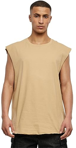 Men Tb1562-Open Edge Sleeveless Tee 1 Unionbeige L