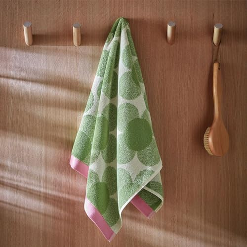 Orla Kiely Retro-Badetücher in Retro-Blume, Kleeblatt-Größe: Handtuch, 50 x 90 cm