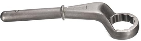 sourcing map Llave de mango tubular de extremo de caja de 1-7/8 pulgadas CR-V de 12 puntos de compensación de un solo extremo llave Torx de cuello alto para apretar quitar tornillos y sujetadores,
