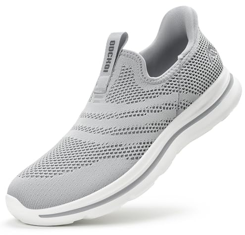 Scarpe da Ginnastica Slip-On Uomo Senza Lacci - Leggere, Traspiranti e Comode per Tempo Libero, Camminata, Jogging e Quotidiano - Design Minimalista con Rete Mesh per Sport all'Aperto​-QIANHUI-42