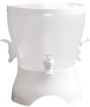 Dispensatore di succo - Contenitore a tre scomparti, costruzione in plastica PP robusta, brocca a prova con design facile | Server per bevande per acqua, tè freddo, limonata, bevande f