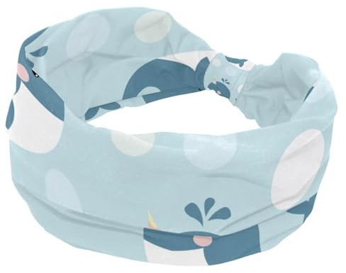 Diademas para mujeres y niñas, bonito anillo de natación con forma de tiburón, diadema ancha y suave y elástica, diadema deportiva de moda para entrenamiento, yoga, gimnasio, correr