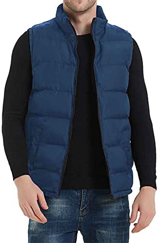 Puffer Gilet quiltad väst, lätt vadderad väst med dragkedja fram och ståkrage, varm ärmlös jacka för höstpendling, landsvandring eller utomhus helgresa