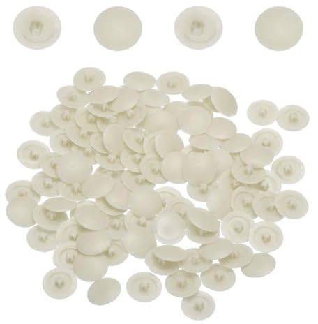 TA-VIGOR 108 st skruvlock, 12 mm plast-snap-in-lock korshuvudskruvskydd, dekorativt lock för diameter 7-12 mm platta stjärnskruvar, beige