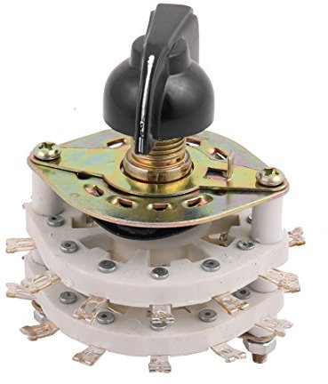 Aexit KCT 4 Pole 5 Position Dual Decks Band Channel Rotary Switch Selector with Cap(Sélecteur de commutateur rotatif à canal à 4 plateaux et à 5 positions pour KCT à 4 platines
