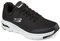 Skechers Arch Fit Herren Turnschuhe, Black Textile Synthetic White Trim, 48.5 EU