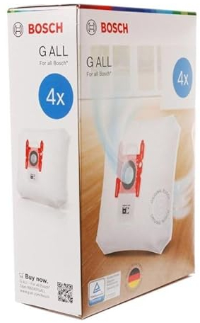 Confezione da 4 sacchetti tipo G (166350-44329) Aspirapolvere 00576334,17000940 BOSCH
