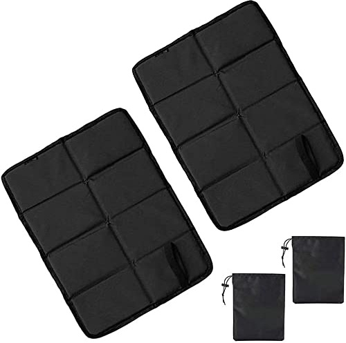 Anyingkai 2 cuscini per esterni pieghevoli, per esterni, per bambini, per escursioni, impermeabili, con 2 tasche, per parco giochi, campeggio, escursioni, picnic