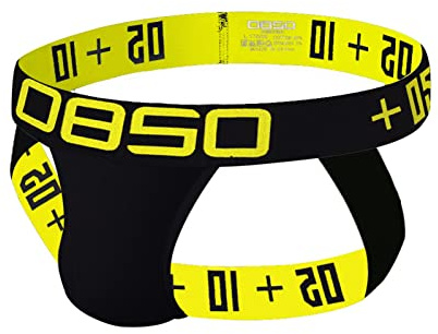 Faringoto Bragas para hombre, ropa interior para hombre, tanga, ropa interior de algodón, Negro, L