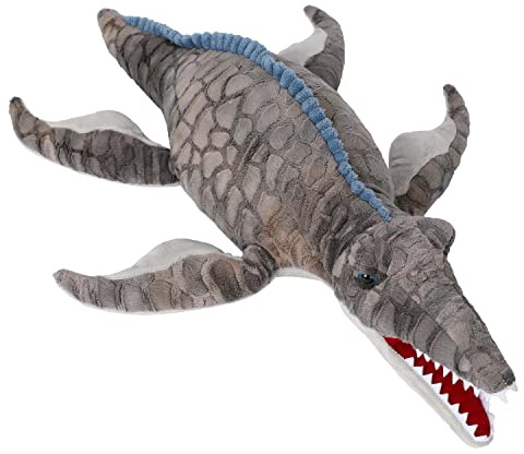 Juguete de peluche de dinosaurio, muñeco de peluche Mosasaurus, cojín de peluche suave gris esponjoso para abrazar a un amigo, regalo para cada edad y ocasión (g-0109)