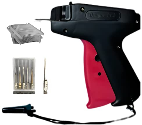 hifrom Etikettierpistole Etikett Pistole mit 5 Ersatznadeln und 5000 Heftfäden Heftpistole Etikettiermaschine für Etiketten Preis Marke Tags Schild Label Hut Kleidung, Schwarz