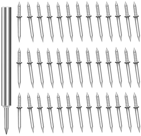 VMUTGA 200 Pièces Clou à Double Tête, Clous Sans Couture à Double Tête pour Plinthes Vis de Sécurité Invisibles Sans Trace avec 3 Outil de Douille Spécifique à L'ongle pour la décoration de la maison