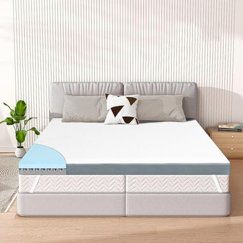 Zoelik Topper 180x200cm, 8cm Höhe Gelschaum Matratzentopper, Atmungsaktive Memory Foam Mattress Topper fur Bett, Boxspringbett, Schlafsofa