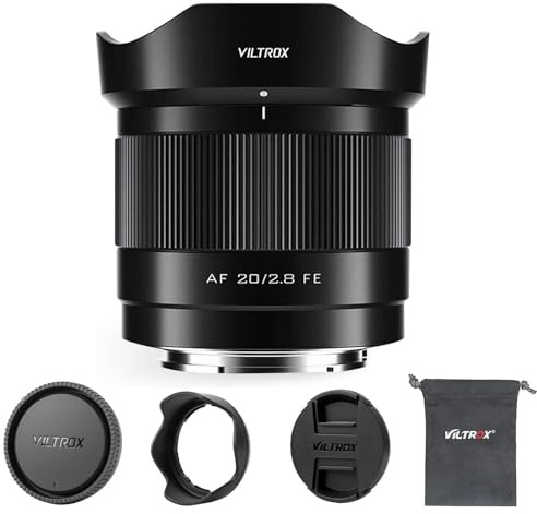 VILTROX 20mm F2.8 FE für Sony E Mount,AF 20mm f/2.8 E-Mount Vollformat Objektiv,Prime Weitwinkelobjektiv für Sony Alpha a7 a7III a7R a7RII I a7RIV a7S a7SII a9 a7C a6700 zv-e100 a6600 a6400 a7iv a7ii