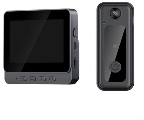 Citofono senza fili, audio bidirezionale, citofono vocale, monitor per porta, schermo IPS da 10,9 cm, per la sicurezza di casa e ufficio