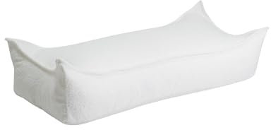 MEOWBABY Sitzsack Kinder – Bequemer und gemütlicher Kinder-Sitzsack mit Füllung, ideal für das Kinderzimmer | Sitzsäcke fürs Kinderzimmer, Boucle, Weiß