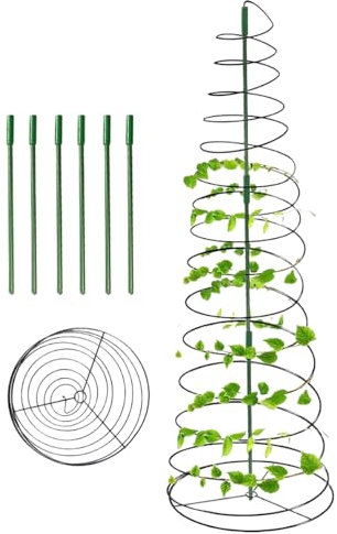 Garden Trellis For Climbing Plants, Adjustable Grape Trellis Climbing Plant Support, Plant Trellis Outdoor, Rust-Resistant Weatherproof Garden Spiral Obelisk For Peas Beans Flower Rose