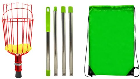 Picker d'arbre aux Fruits générique - Consieur télescopique en Acier Inoxydable, Outil Amovible pour la récolte de Fruits | Piqueur de fruitss Portable, Outil de Jardin sans Rouille lége