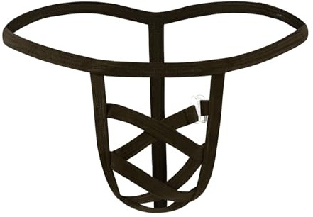 JFAN Perizoma Uomo Intimo Tanga Perizomi String e Tanga Mutande Lingerie Uomo(Nero,Taglia Unica)