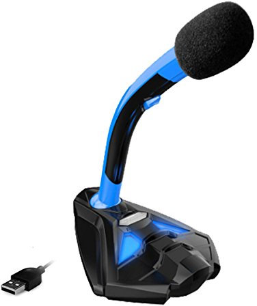 USB-skrivbordsmikrofon med stativ för datorer Bleu+usb
