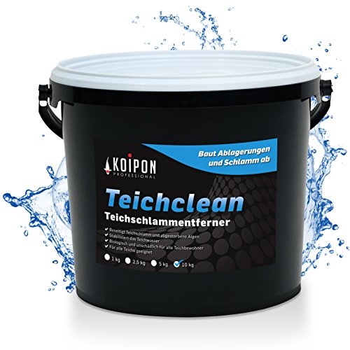 KOIPON Teichclean 10 kg Teichschlammentferner, Biologischer Abbau von Teichschlamm, Teichreinigung von Laub, Schlamm und Ablagerungen, für Fischteich oder Gartenteich