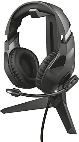 Trust Gaming GXT 260 Cendor Support pour Casque Gamer, Porte Casque avec Patins en Caoutchouc, Organisateur de Bureau, Support de Écouteurs, Accessoire Gaming - Noir