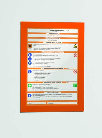 Durable magnetram DURAFRAME, DIN A4, orange, du får 1 förpackning, förpackningsinnehåll: 2 st.