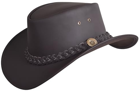 Australian Mens Leather Cowboy Hat Bush Outback Women Aussie Western Style