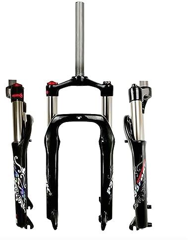 HIMALO 20 Inch Bike Suspension Fork 4.0 Tire Fat Fork Travel 100mm 1-1/8 Straight Oil Fork Disc Brake QR 9 * 135mm Manual Lockout