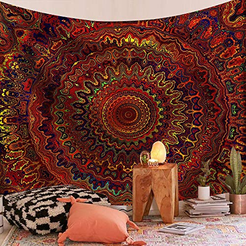 FENDROM Popular Handicrafts Indian hippie Bohemian Psychedelic Peacock Mandala Wall hanging College Dorm Beach Throws Table Cloth Bedding Tapestry
