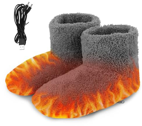FENYW Pantofole Riscaldate Elettricamente, Scaldapiedi Elettrico Riscaldato, Scaldapiedi Riscaldate USB, Riscaldat Piedi Scalda Per Uomini Donne Uso Interno, Pad Riscaldante Per Donne Uomini (39-43)