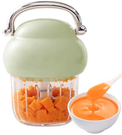 Robot Culinaire Électrique - Broyeur Rechargeable Rapide 350ml,Hachoir à Ail Électrique Robot Culinaire et Mixeur,pour Ail Piment Oignon Purée Légume Maison Appartement Restaurant Camping-car
