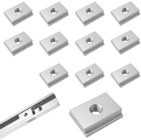 HX-pyahgtv 12 Stück Nutensteine M8 aus Aluminiumlegierung 30x23mm T-Schiene Gleitmuttern Profi-Qualität Schiebemuttern für Aluminiumprofil Holzbearbeitungsprojekte & DIY-Konstruktionen