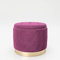 PLAYBOY Pouf mit Stauraum, goldenem Metallfuss, Samtbezug mit Chesterfield-Optik in Lila, Sitzbox mit abnehmbaren Deckel, Ottoman, Fussablage, Retro-Design, Club-Stil, Anthrazit, Samt, Stoff