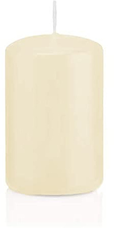 GREATOYAR Juego de Velas, Conjunto de 4 Velas, Vela Gruesa, Tamaño 9x10cm, Color Marfil, Cera sin Perfume, Sin Goteo, Larga Duración, Calidad de la UE