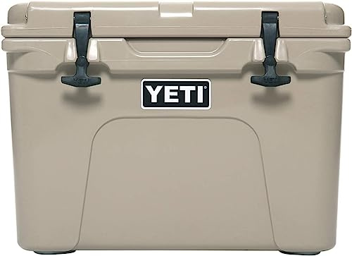 YETI Tundra 35 Cool Box | Rotomolded Portable Cooler Box, Fits 39 Cans or 13.2 kg Ice, PermaFrost Insulation, Tough Ice Cooler for Camping or Fishing