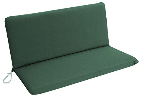 DEGAMO Bankauflage Polsterauflage Dallas für Gartenbank 2-sitzer 98x88cm, mit Rückenteil, dunkelgrün