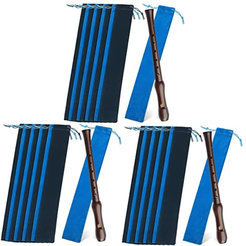 Milisten 30Pcs Flute Storage Bags Soft Drawstring Pouch for Soprano Recorder Harmonica Drumstick Carrying Case for Musical Instruments Accessories